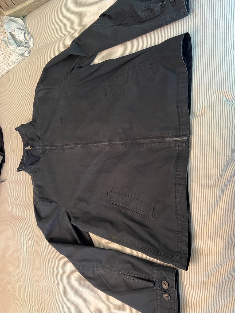 Dockers Black Lightweight Zip-Front Shirt Jacket